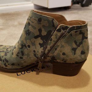 Lucky Brand Camo ankle boots